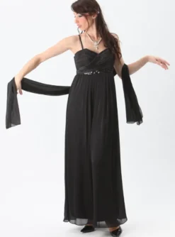 Robe de soirée longue femme Anava + étole