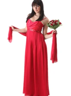 Robe de soirée longue femme Anava + étole