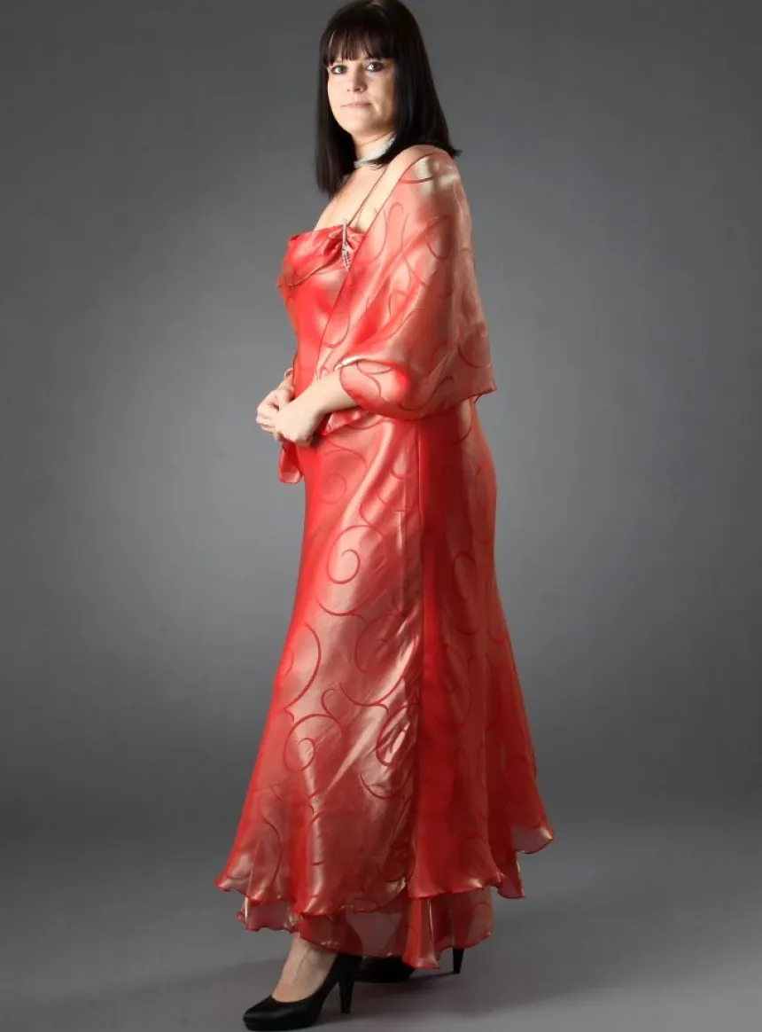 Robe de soirée longue femme Catherine + étole