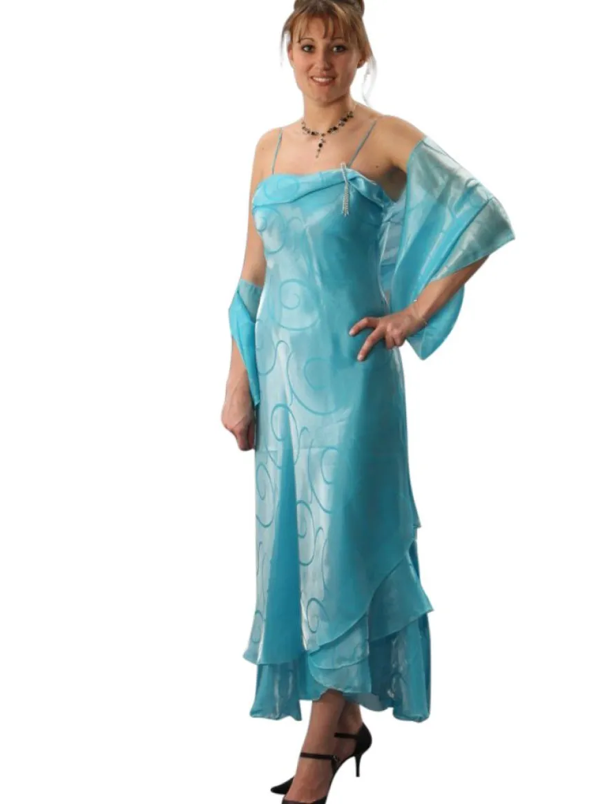 Robe de soirée longue femme Catherine + étole