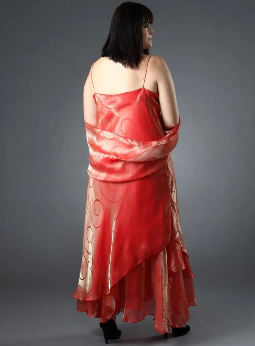 Robe de soirée longue femme Catherine + étole