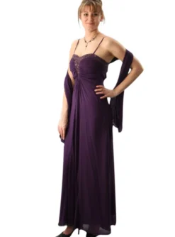 Robe de soirée longue Louison + étole