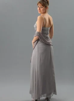 Robe de soirée longue Louison + étole