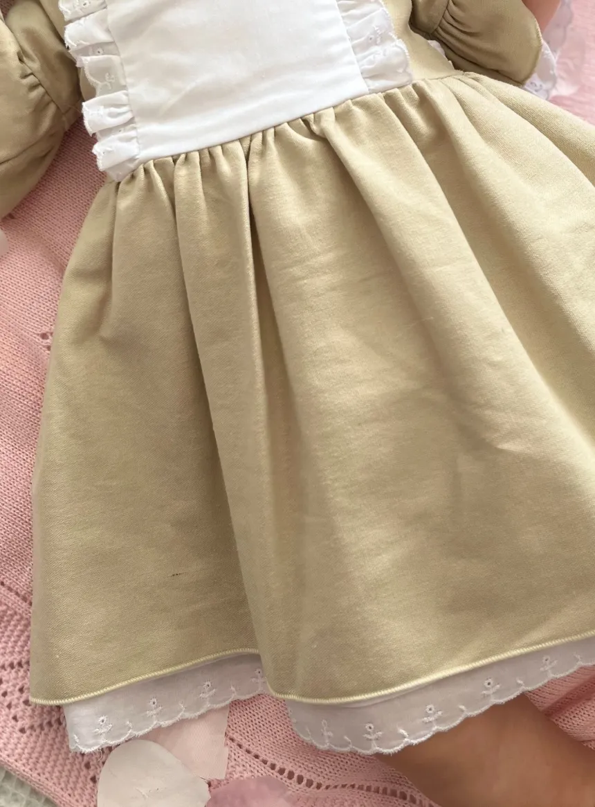 Robe fillette vintage en coton et lin Charlie