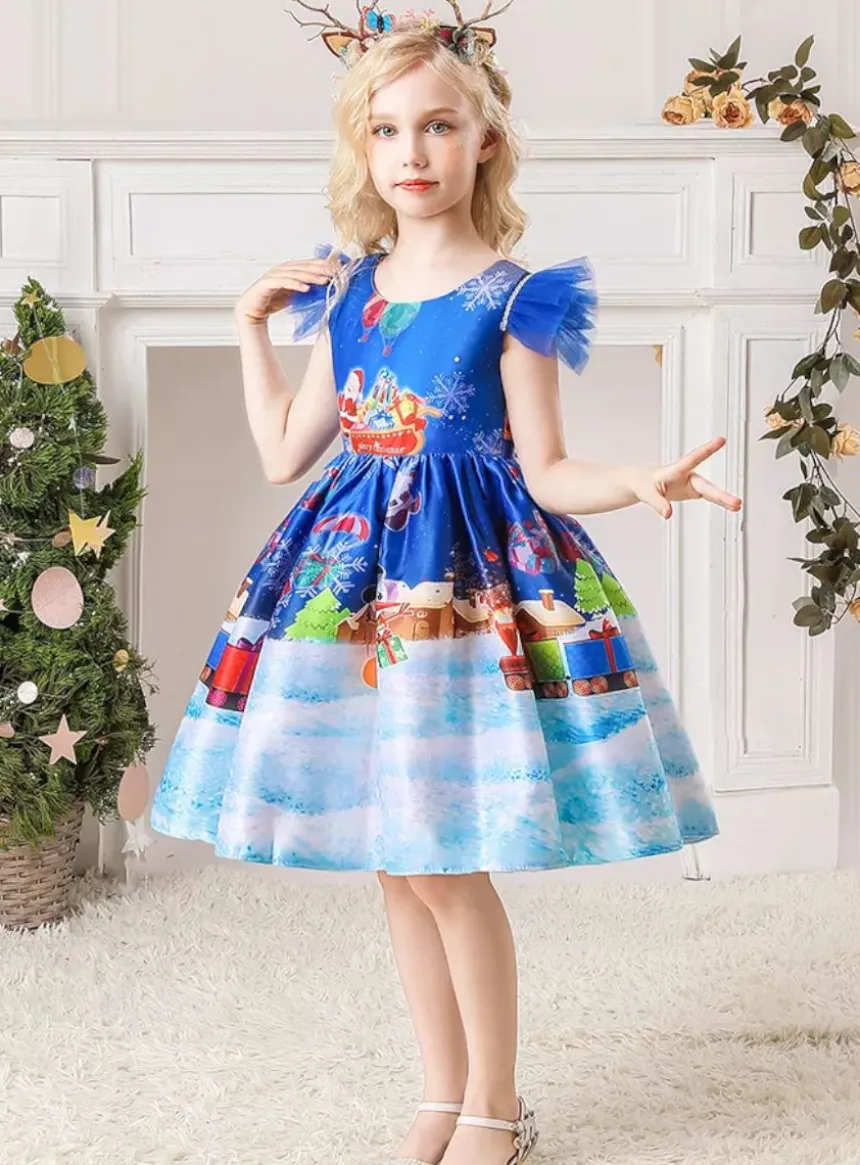 robe imprimé Noël fille