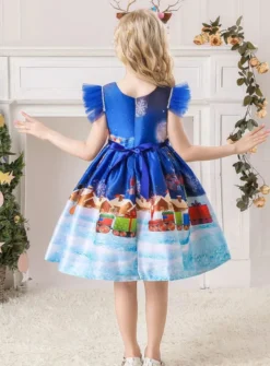 robe imprimé Noël fille