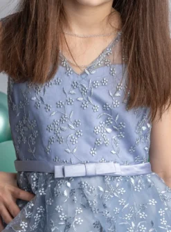 Robe mariage enfant Princesse Thaïs bleu