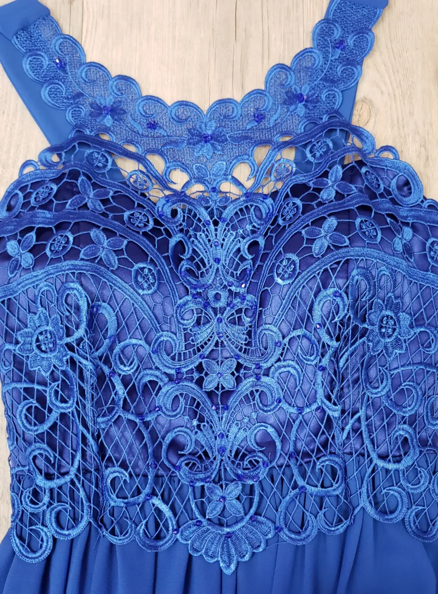 Robe mariage femme longue mousseline et dentelle