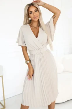 Robe plissé femme
