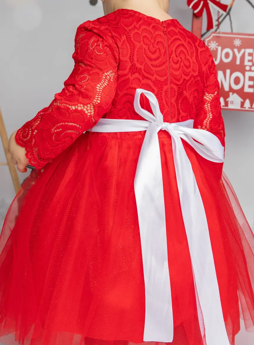 Robe soirée bébé rouge