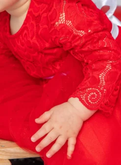 Robe soirée bébé rouge