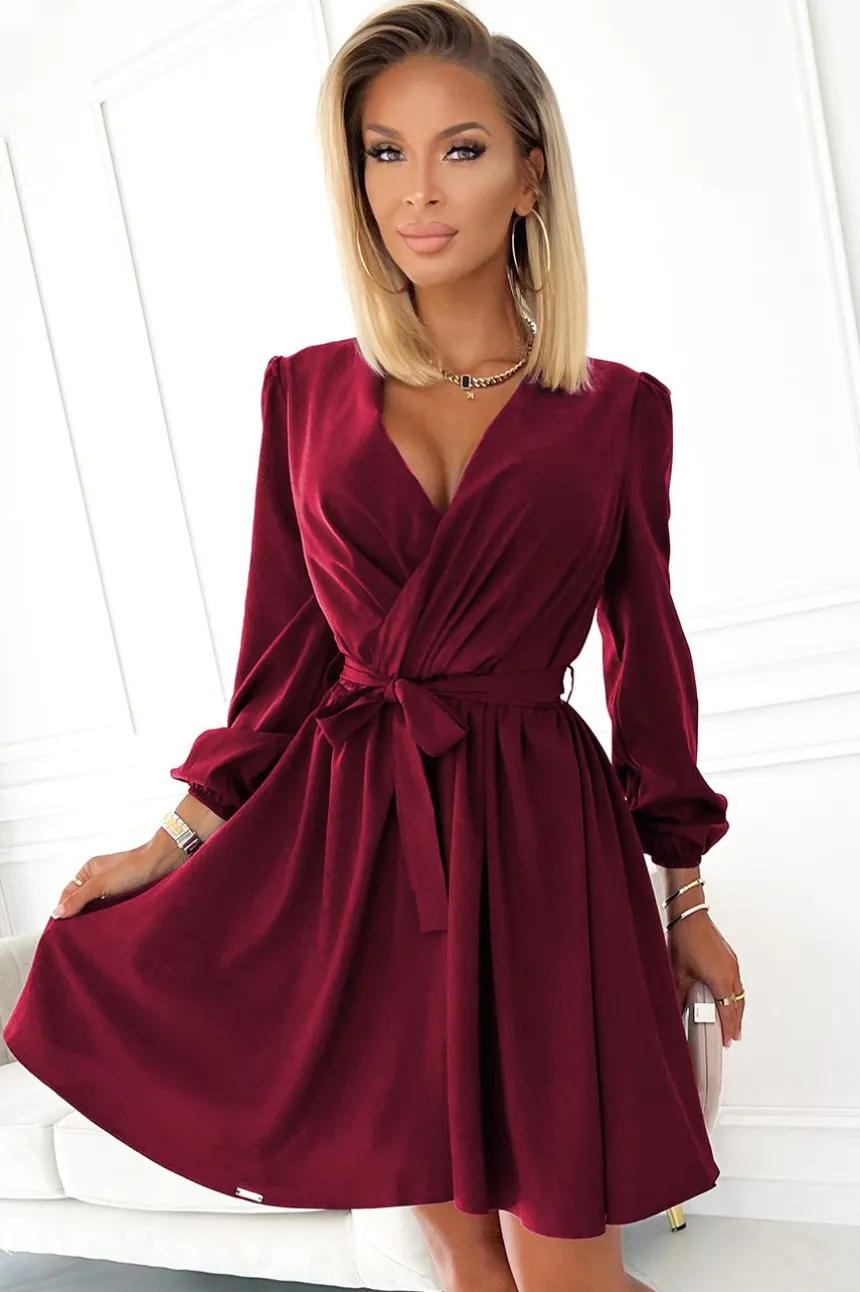 Robe soirée femme glamour et manches longues
