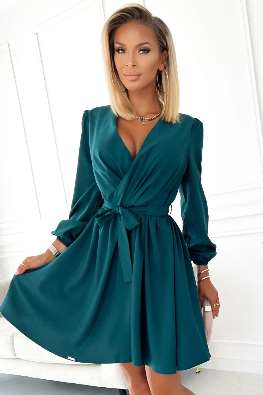 Robe soirée femme glamour et manches longues