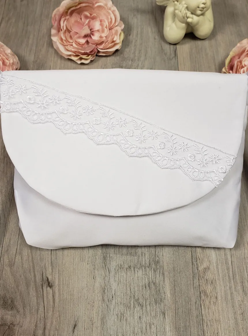 Sac cérémonie fille dentelle fine Blanc