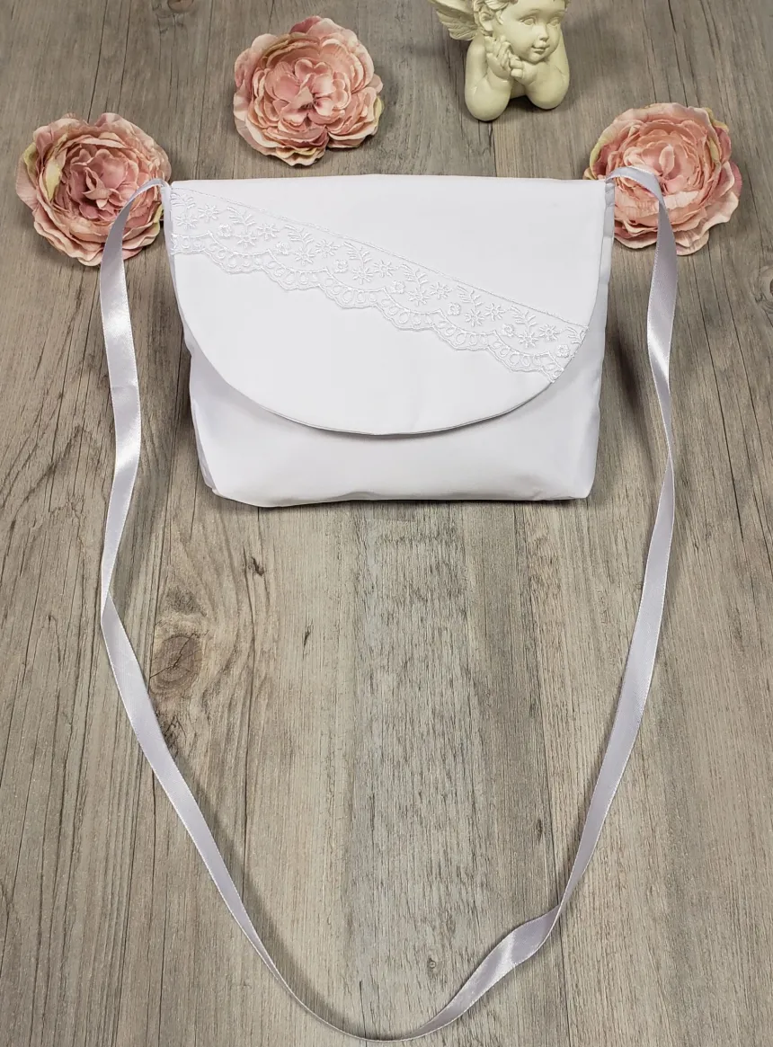 Sac cérémonie fille dentelle fine Blanc