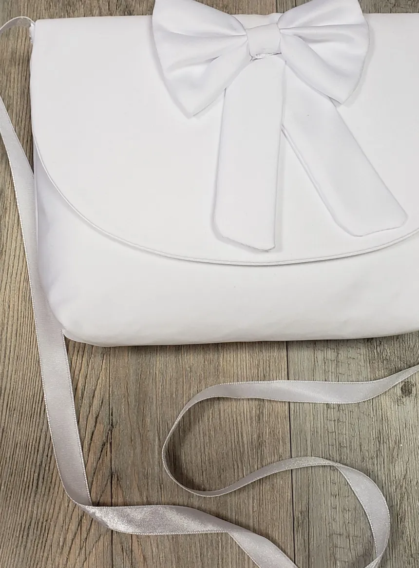 Sac cérémonie fille nœud Blanc
