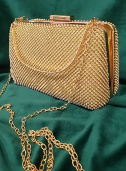 Sac de soirée rigide en strass femme