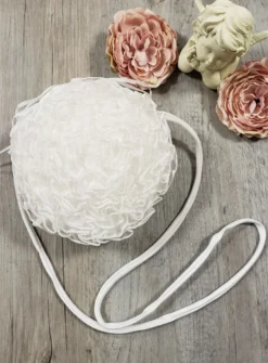 Sac mariage rond et froufrou