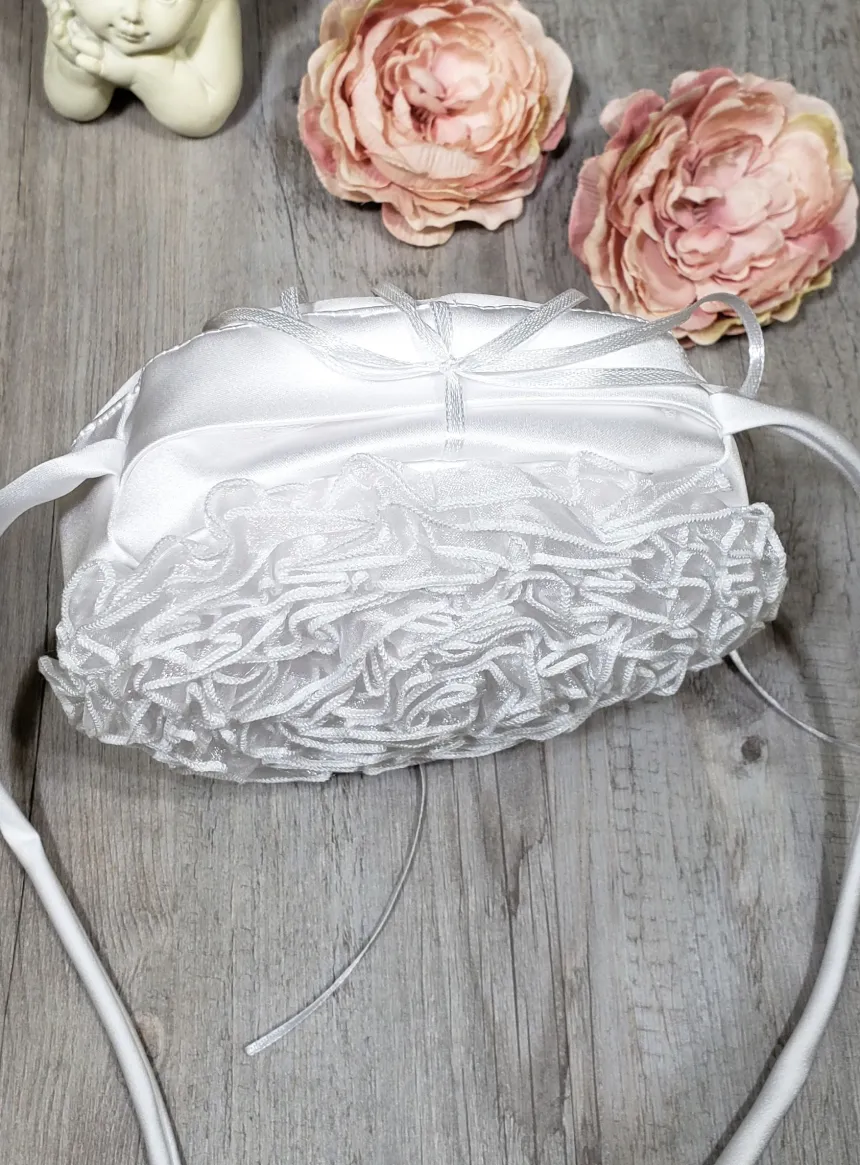 Sac mariage rond et froufrou