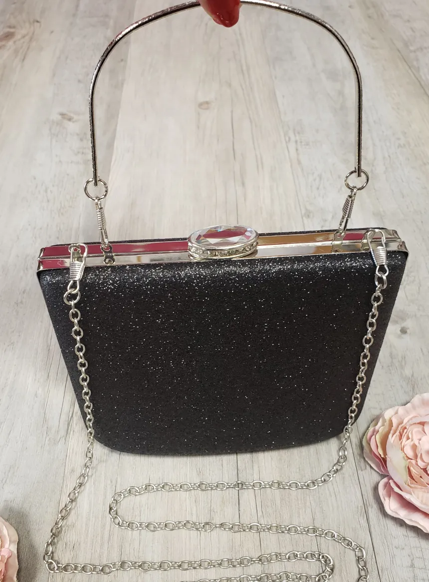 Sac Pochette rigide à paillettes femme