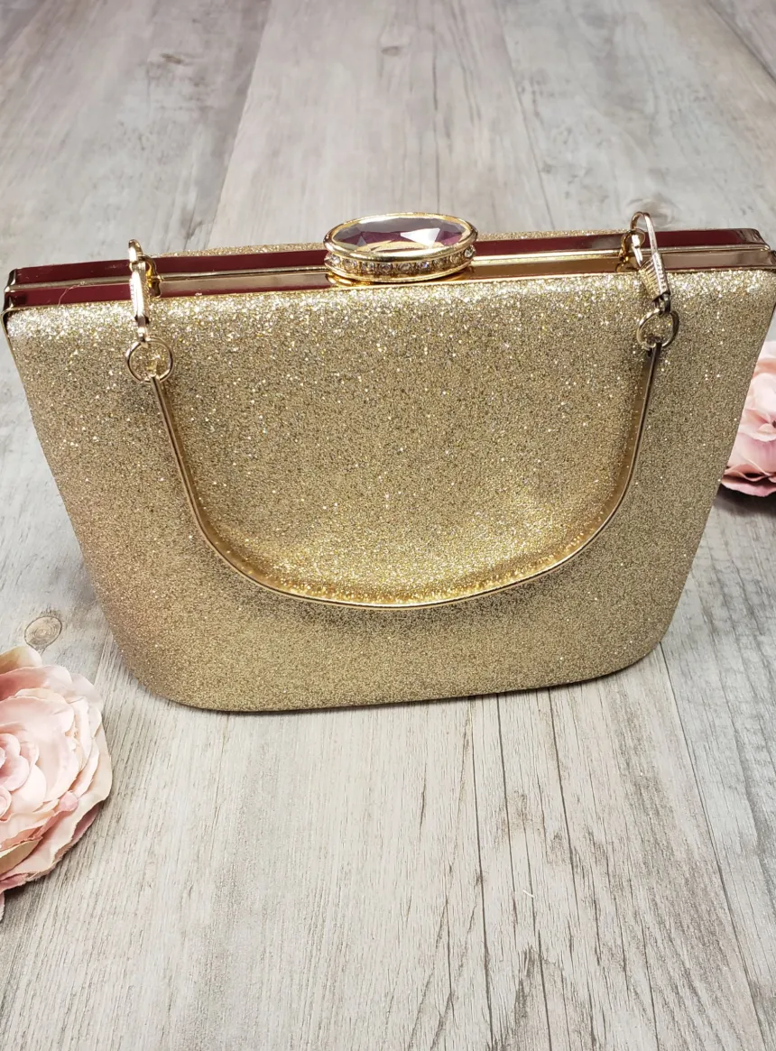 Sac Pochette rigide à paillettes femme