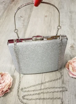 Sac Pochette rigide à paillettes femme