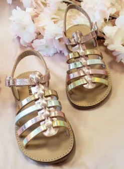 Sandales rose scintillantes pour fille