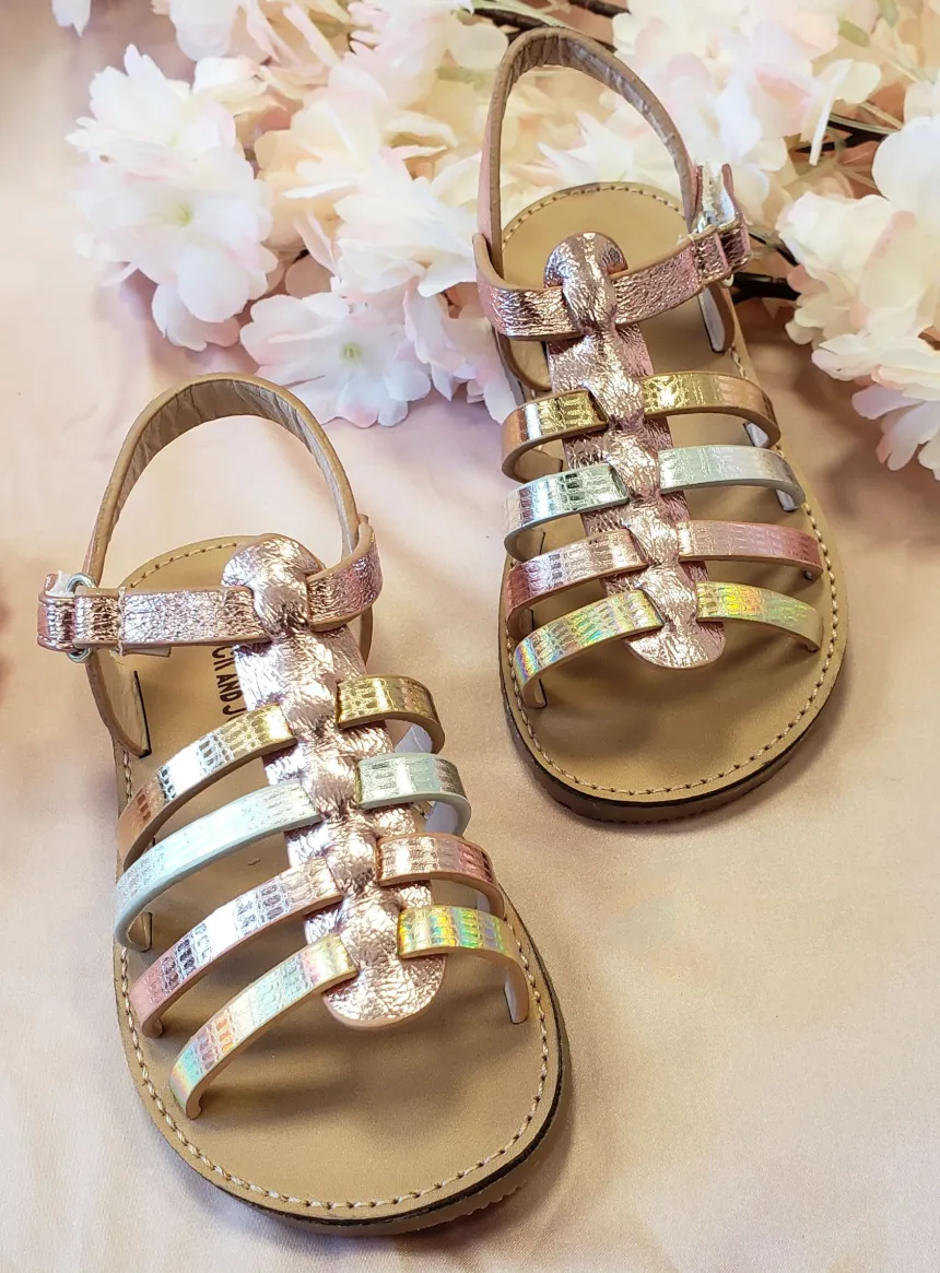 Sandales rose scintillantes pour fille