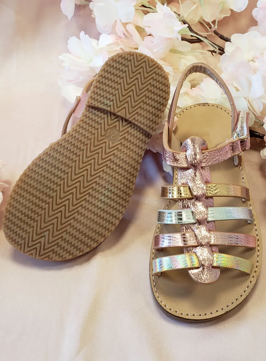 Sandales rose scintillantes pour fille