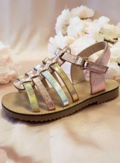 Sandales rose scintillantes pour fille