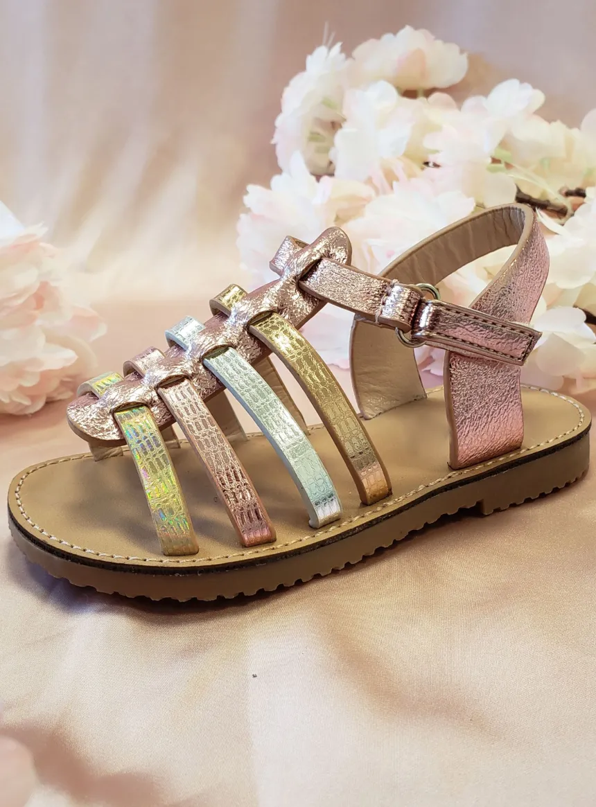 Sandales rose scintillantes pour fille