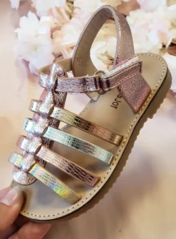 Sandales rose scintillantes pour fille