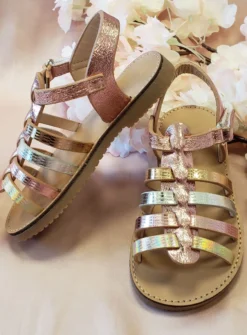 Sandales rose scintillantes pour fille