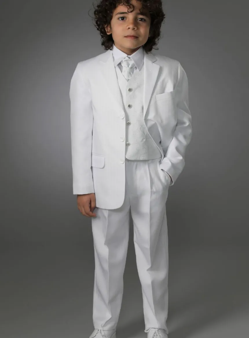 Seconde Vie - Costume garçon blanc 14 ans 3 pièces