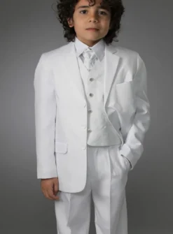 Seconde Vie - Costume garçon blanc 14 ans 3 pièces
