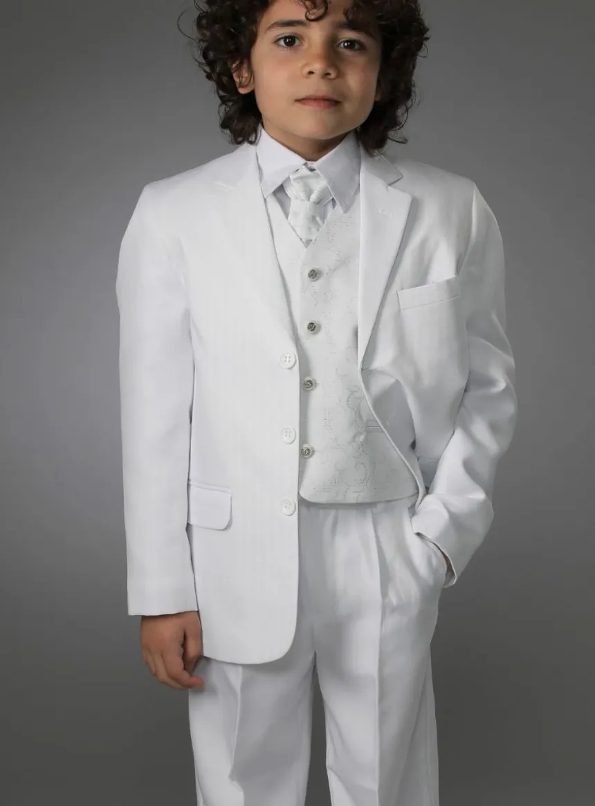 Seconde Vie - Costume garçon blanc 14 ans 3 pièces