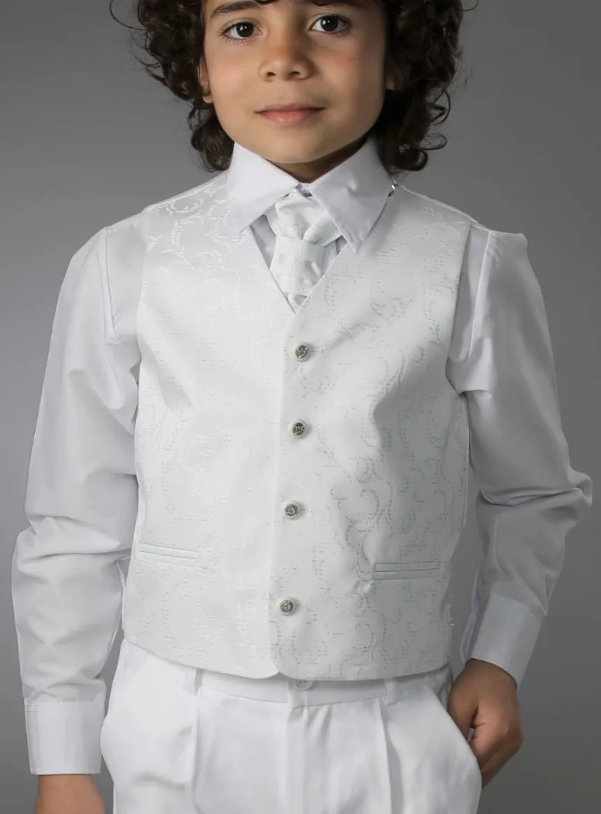 Seconde Vie - Costume garçon blanc 14 ans 3 pièces
