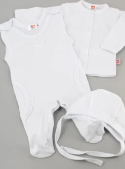 Set bébé fille : pyjama + veste + bonnet