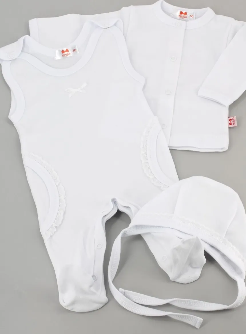 Set bébé fille : pyjama + veste + bonnet