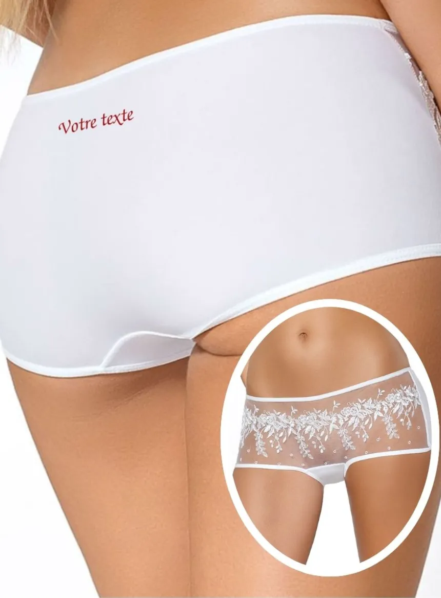Shorty mariage broderie SARI