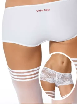 Shorty mariage dentelle laçage CLEO