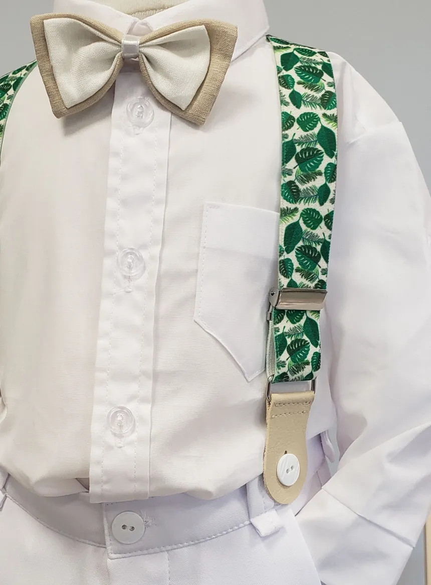 Tenue baptême bébé garçon - thème jungle