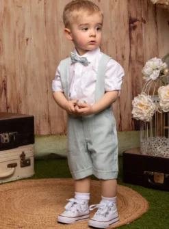 Tenue cérémonie petit garçon vert pastel collection Songe