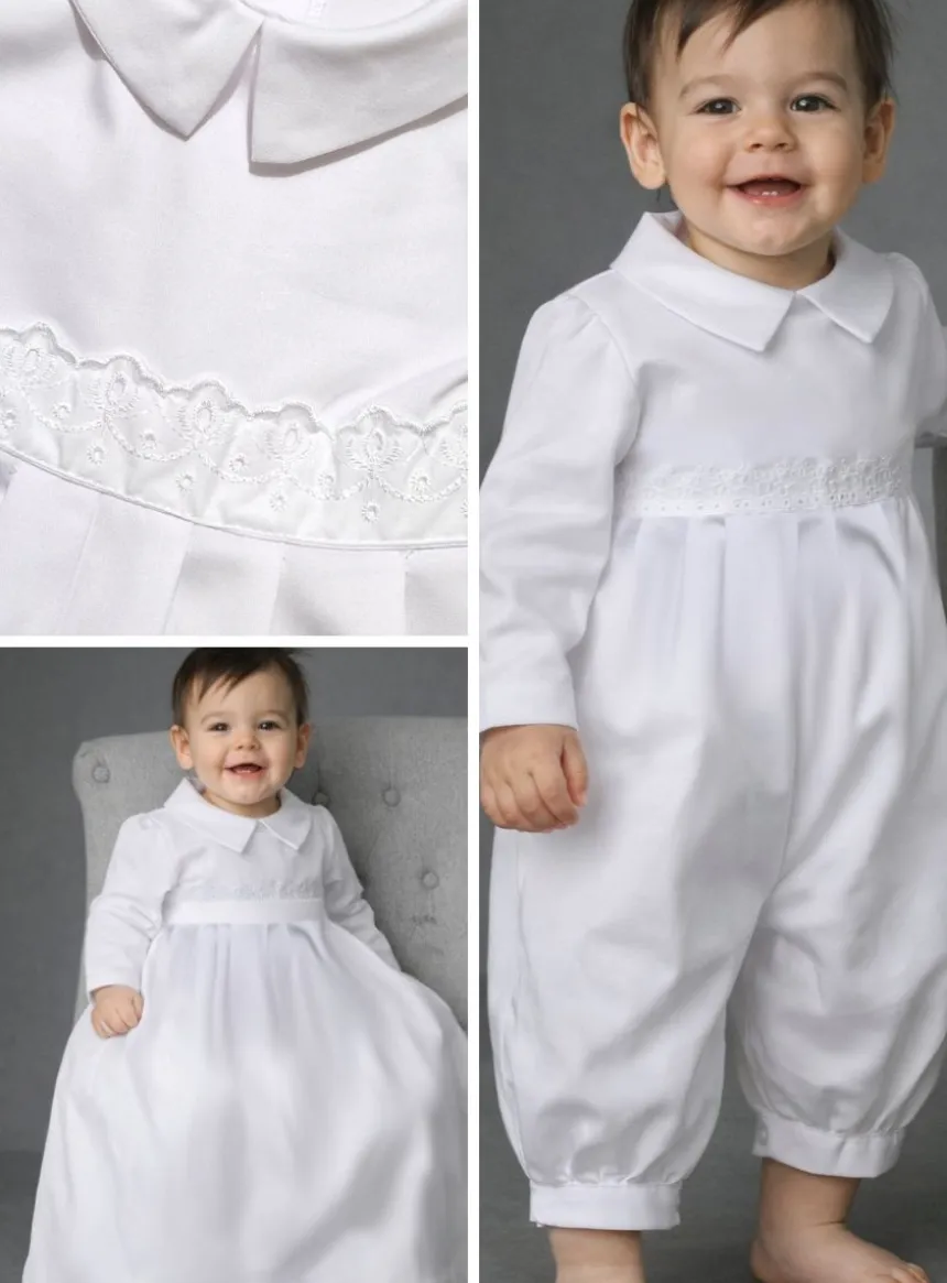 Tenue de baptême Garçon combinaison et tablier