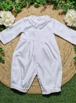 Tenue de baptême Garçon combinaison et tablier