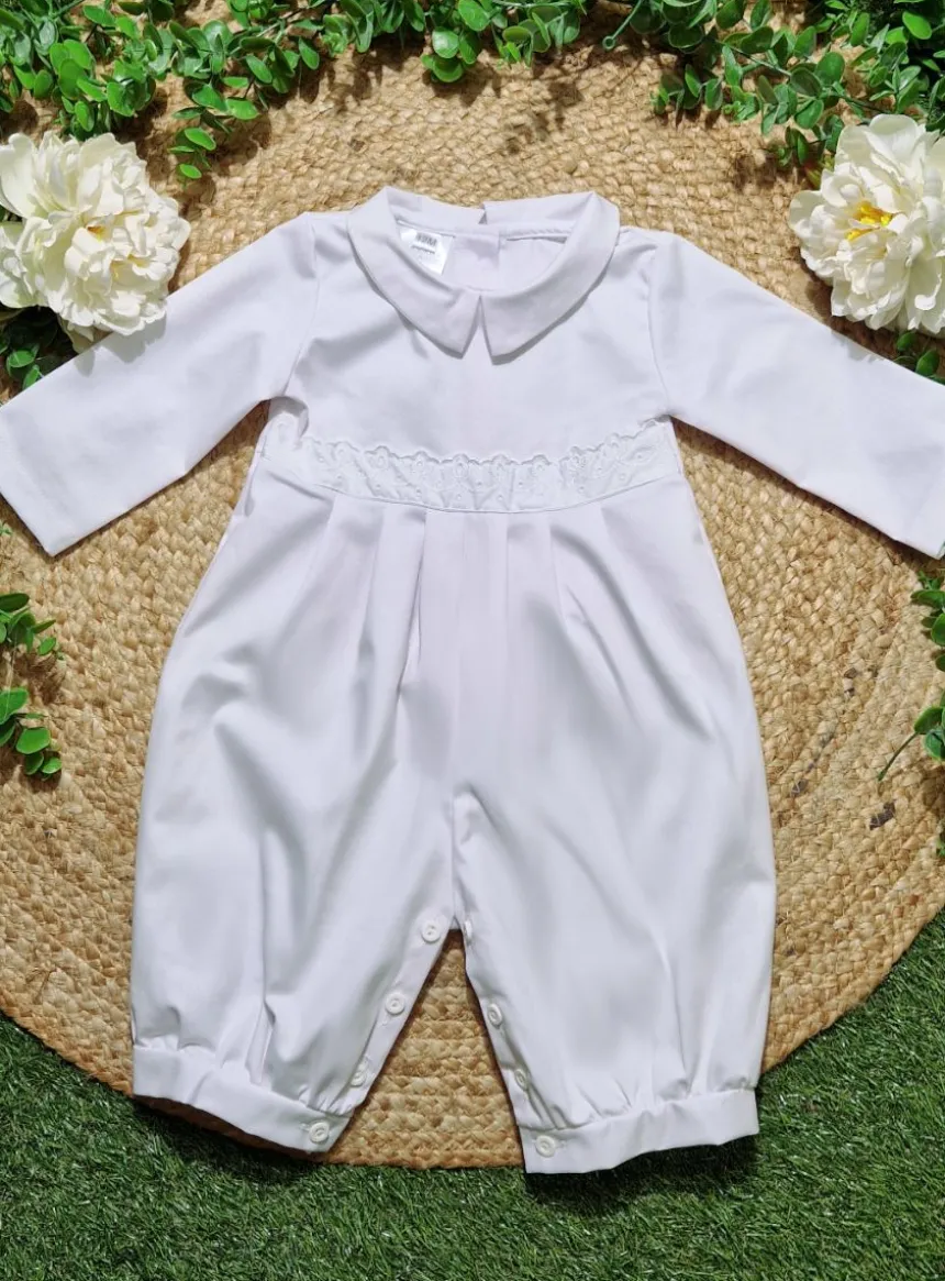 Tenue de baptême Garçon combinaison et tablier