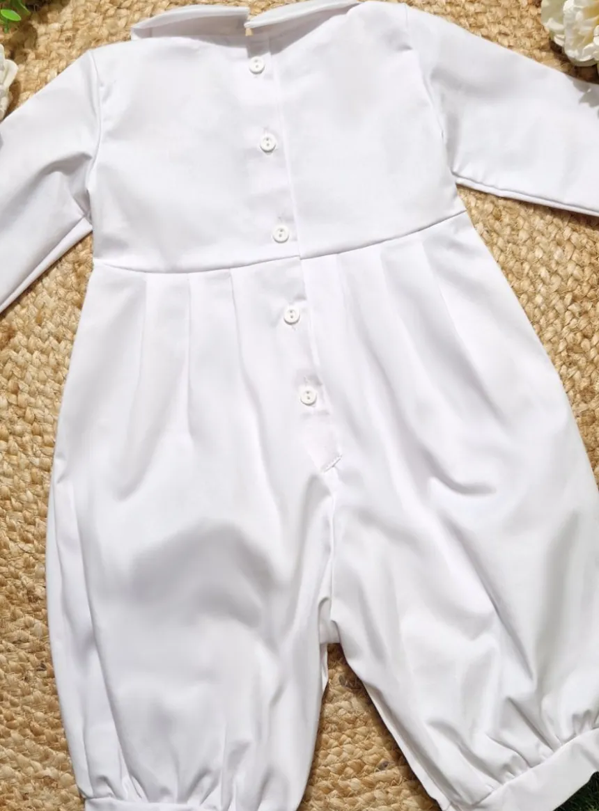 Tenue de baptême Garçon combinaison et tablier