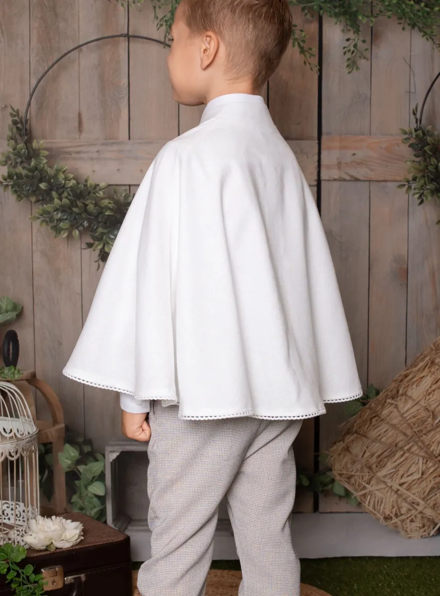 Tenue de communion Antoine avec cape en lin