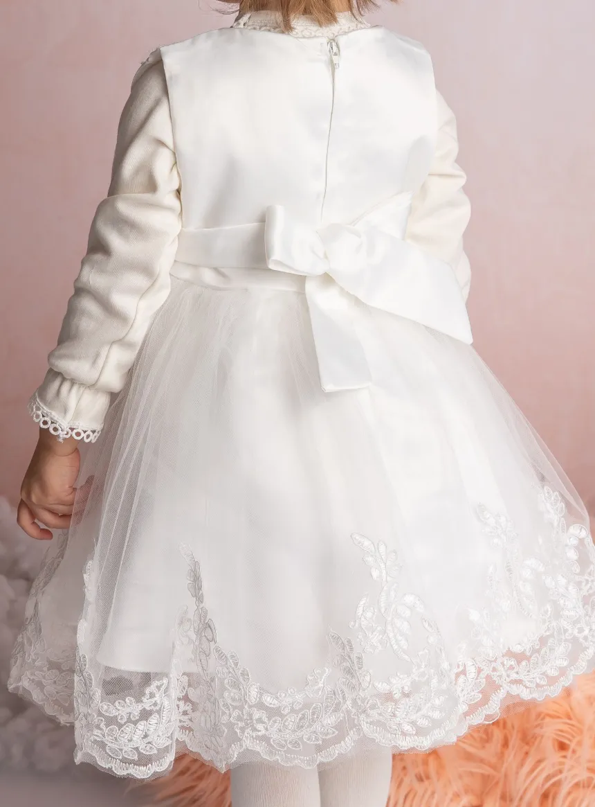 Tenue de cérémonie bébé fille l'hiver