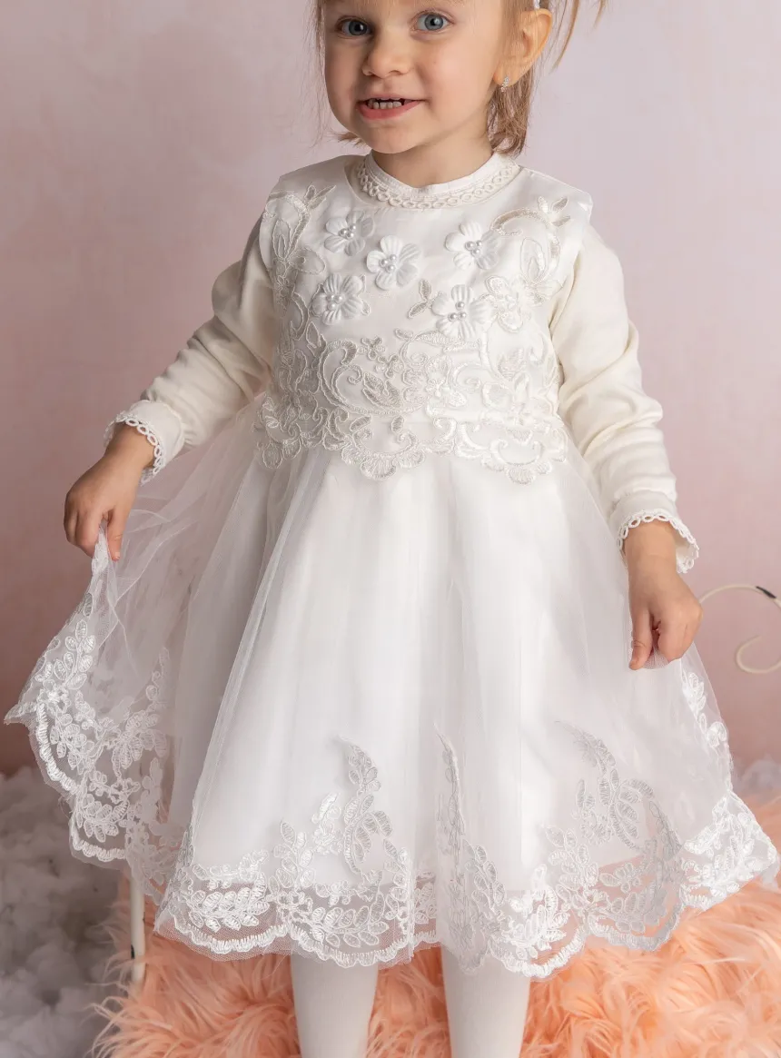 Tenue de cérémonie bébé fille l'hiver